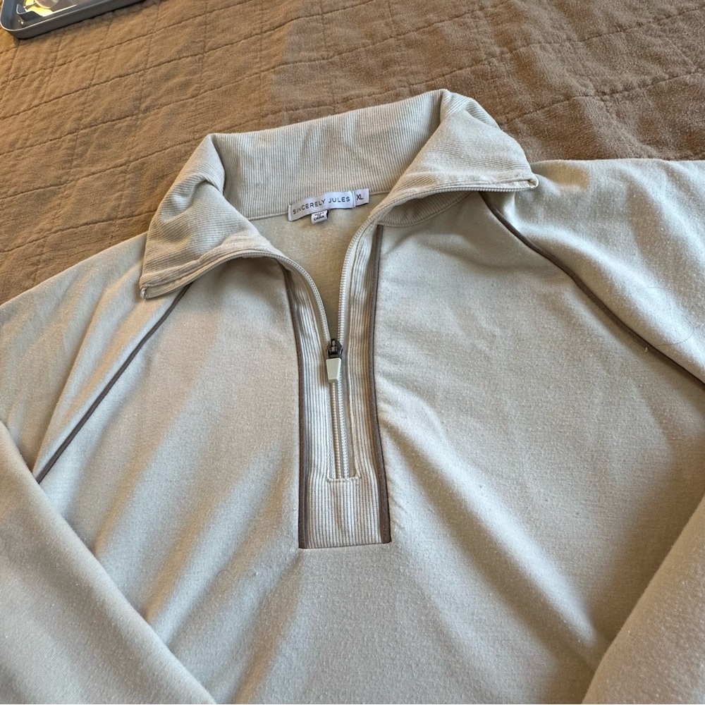 Tan Quarter Zip